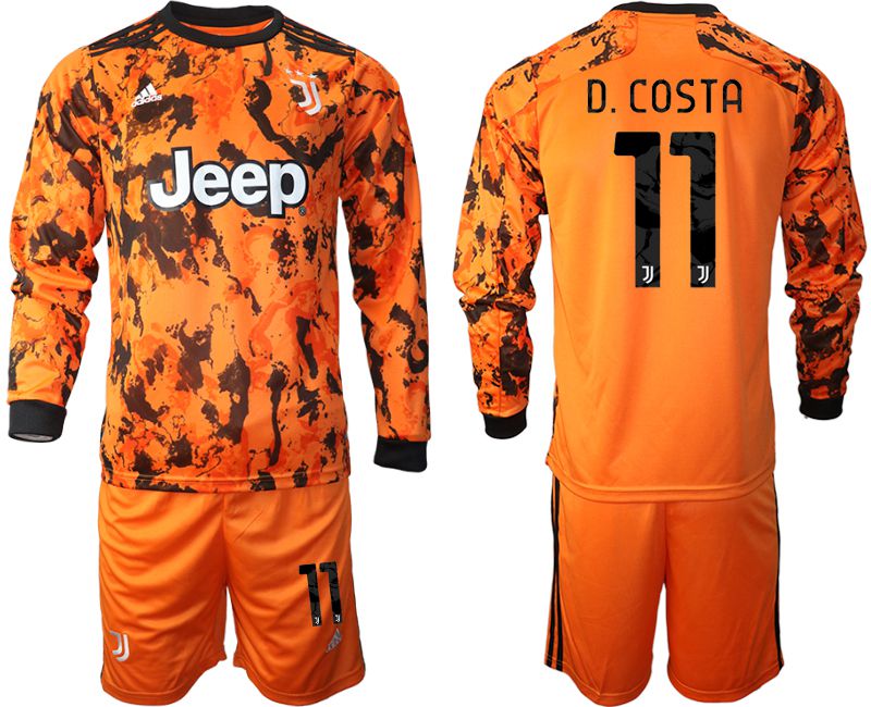 Men 2020-2021 club Juventus away long sleeves #11 orange Soccer Jerseys->juventus jersey->Soccer Club Jersey
